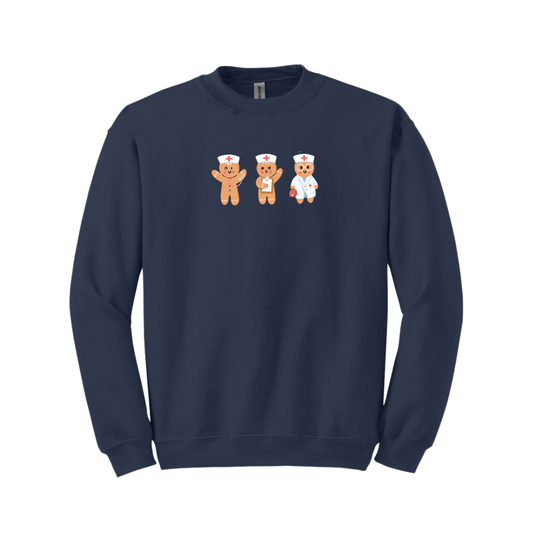 Health Care Gingerbread Team (Crewneck Sweatshirt & Loose Fit Tee)