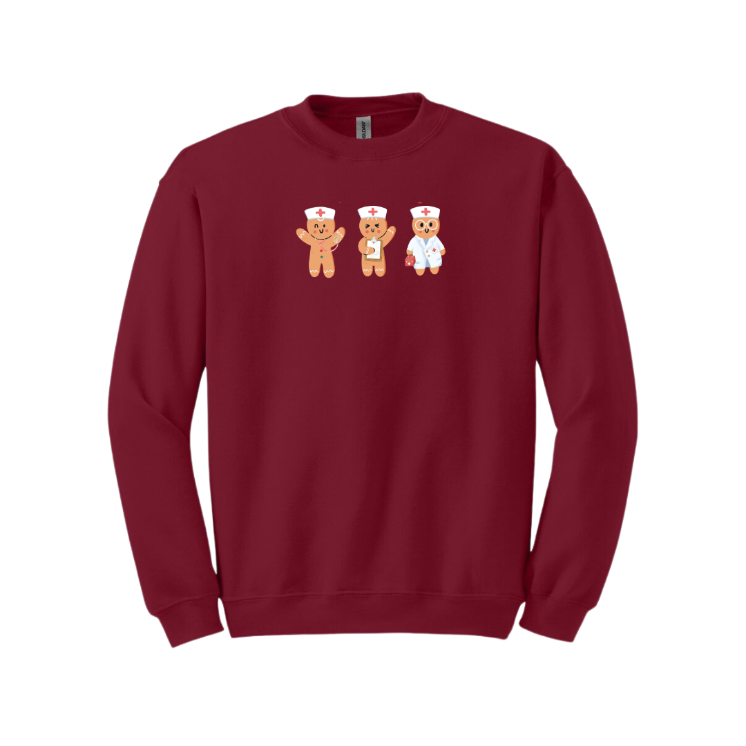 Health Care Gingerbread Team (Crewneck Sweatshirt & Loose Fit Tee)