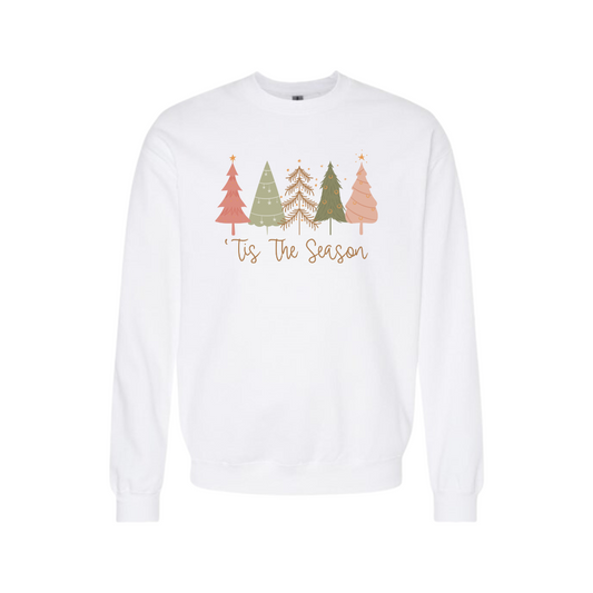 Tis The Season Christmas Tree (Crewneck Sweatshirt & Loose Fit Tee)